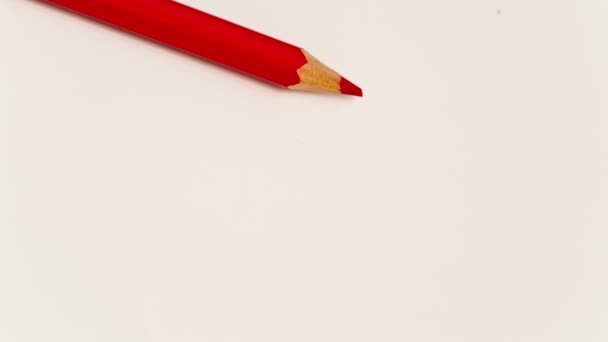 Lápis de cor espalhados, stop-motion — Vídeo de Stock