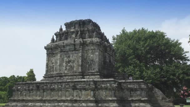 Borobudur, o Barabudur Indonesiano Candi Borobudur è un tempio buddista Mahayana del IX secolo a Magelang, Giava centrale, Indonesia — Video Stock