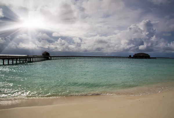 马尔代夫 沙滩和海洋海岸 — 图库照片