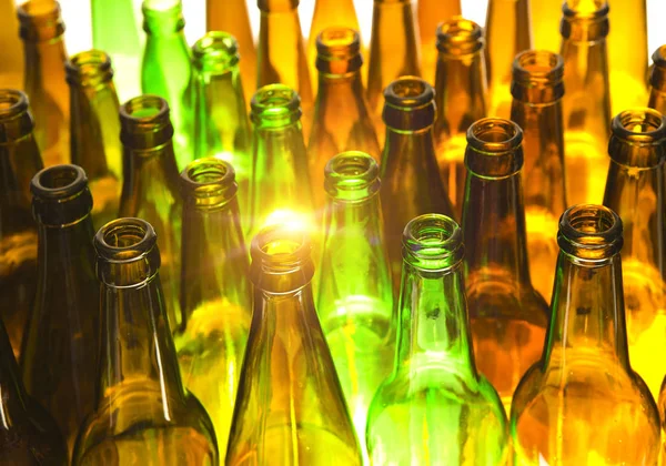 Empty Bottles Top View — Stock Photo, Image