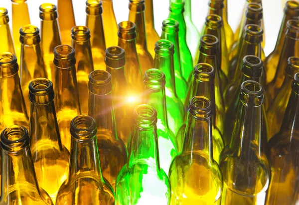Bottiglie Vuote Vista Dall Alto — Foto Stock