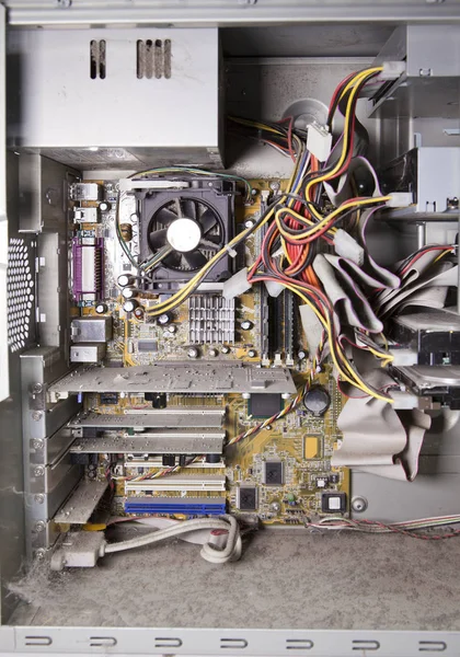 Old Disassembled Covered Dust Computer — Stock Photo, Image