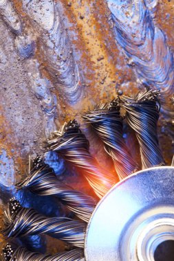 metalden mekanik temizlik için tel fırça