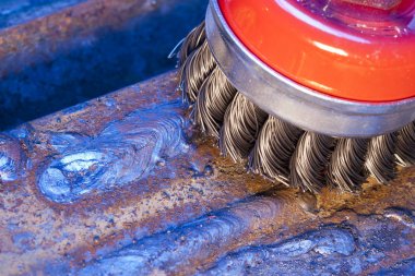 metalden mekanik temizlik için tel fırça