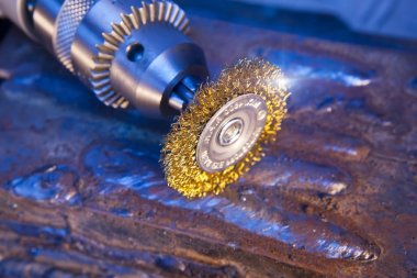 metalden mekanik temizlik için tel fırça