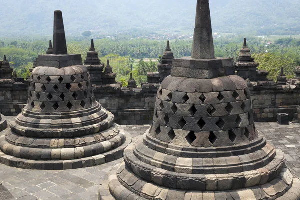 Stupa Kuno Borobudur Adalah Sebuah Kuil Buddha Abad Yogyakarta Jawa — Stok Foto