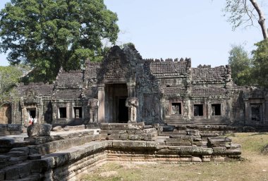 Preah Khan Tapınağı (12. yüzyılda) Angkor Wat, Siem Reap, Kamboçya.