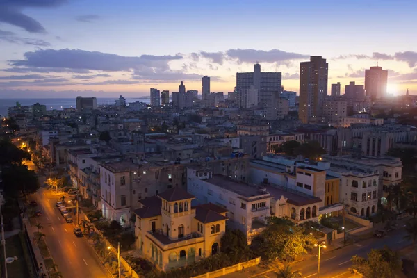 Cuba Noche Habana Noche Ciudad Paisaje — Foto de Stock