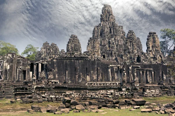 Ősi Bajon Templom Század Angkor Wat Siem Reap Kambodzsa — Stock Fotó