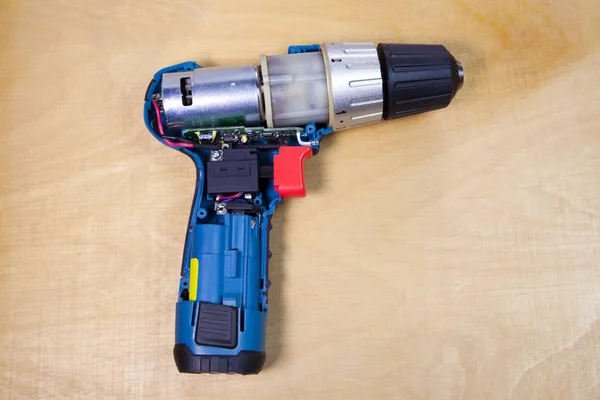 Drill Taken Pieces Elements Screw Gun — Stock Photo, Image