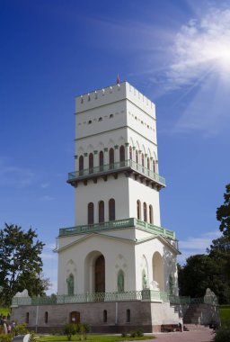 Beyaz Kule Tsarskoye Selo Aleksandrovsky Park, Pushkin, Rusya Federasyonu