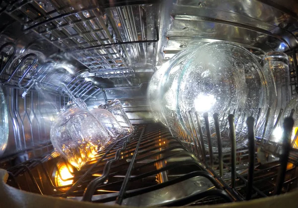 Dishwasher Washes Glasswares Dishes — Stock Photo, Image