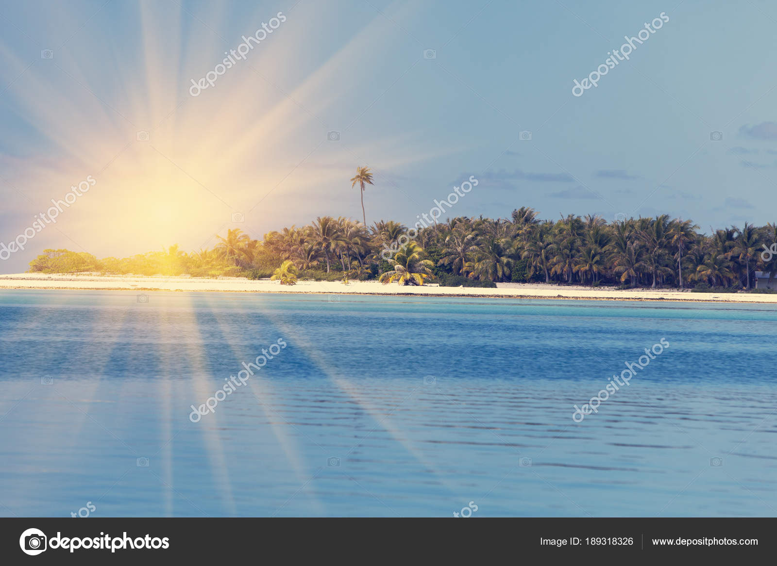 Océan Coucher Soleil Polynésie Tahiti Photographie