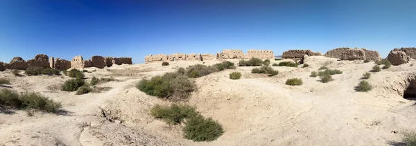 Ruines Forteresse Ayaz Kala Forteresse Glace Ancien Khorezm Dans Désert — Photo