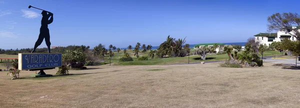 Varadero Cuba Febrero 2013 Silueta Del Golfista Firma Por Varadero — Foto de Stock