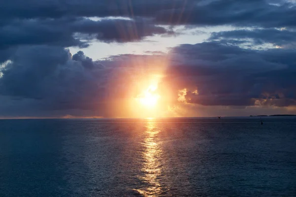 Ocean Sunset Polynesia Tahiti — Stock Photo, Image