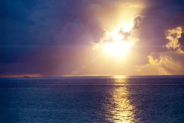 Ocean Sunset Polynesia Tahiti — Stock Photo, Image