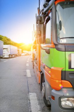 Almanya. Kargo kamyon yolda