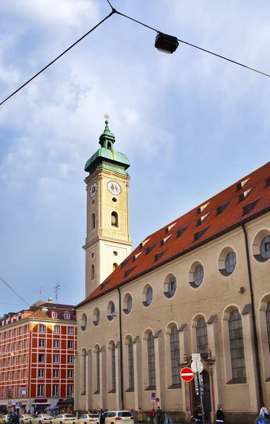 Munich Alemanha Maio 2012 Heiliggeistkirche Uma Igreja Gótica Munique Hospício — Fotografia de Stock