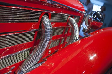 Stuttgart, Almanya - 31 Mayıs 2012: eski model araba, Mercedes Müzesi sergi