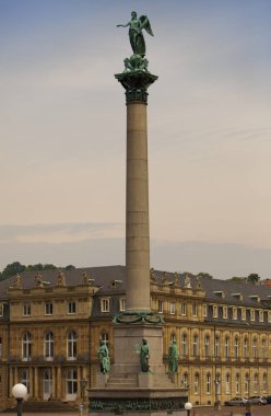 tanrıçası Concordia üstünde tepe-in şehir merkezinde, Stuttgart, Almanya kralı Wilhelm Jubilee sütun (Zafer Anıtı)