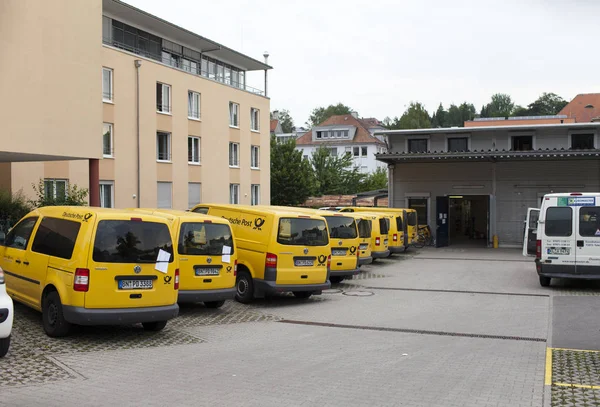 Deutschland Mai 2012 Postwagen Über Postamt Der Kleinen Stadt Bavari — Stockfoto