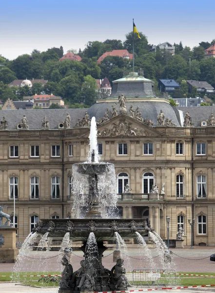 Fuente Plaza Del Castillo Stuttgart Centro Ciudad Alemania Stuttgart — Foto de Stock