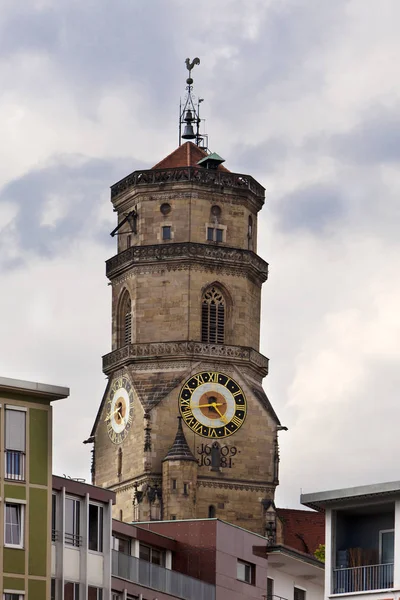 Stiftskirche Torre Sino Igreja Estugarda Alemanha — Fotografia de Stock