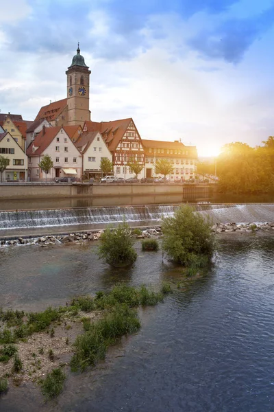 Presa Río Neckar Nurtingen Sur Alemania — Foto de Stock