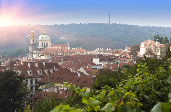 Praga Vista Aérea Dos Telhados Cidade Velha Cidade Velha Praga — Fotografia de Stock