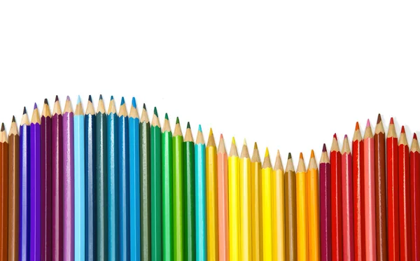 Color Pencils White Background — Stock Photo, Image