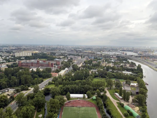 Drone View Ekaterinof Park Stadium Panorama Kirovsky District Petersburg Western — Stock Photo, Image