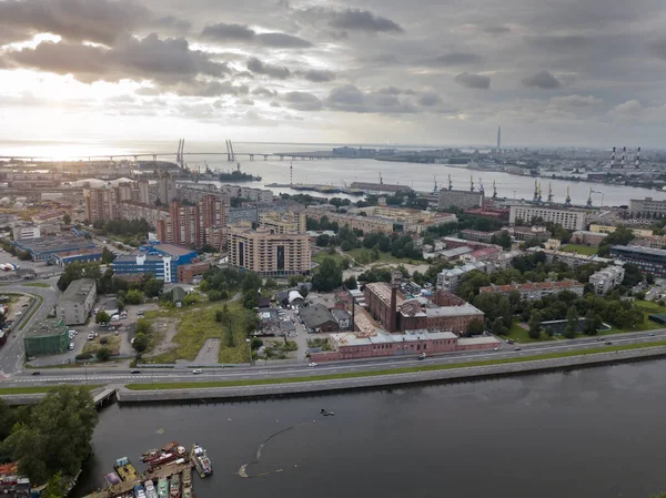 Petersburg Kanonersky Adasının Batı Yüksek Hız Çapı Ufukta Finlandiya Körfezi — Stok fotoğraf