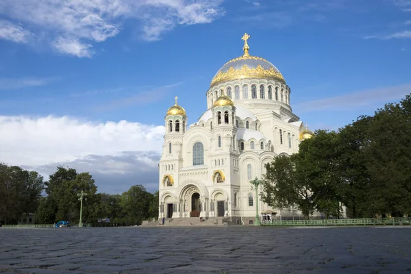 Orthodox Naval Cathedral Nicholas Kronshtadt Saint Petersburg Russia — Stock Photo, Image