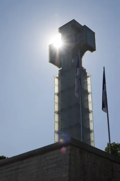 Tallinn Estonia May 2016 Freedom Monument Freedom Square Devoted Emancipating — Stock Photo, Image