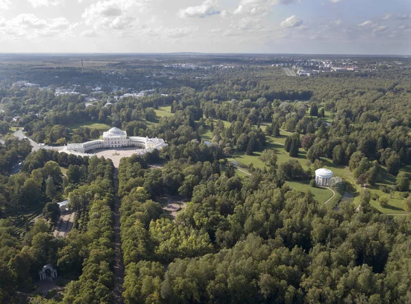 Drönare Utsikt Över Parken Och Palatset Pavlovsk Petersburg Ryssland — Stockfoto