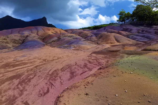 Seven Color Earth Chamarel Mest Populære Mauritius Turiststed Afrika - Stock-foto