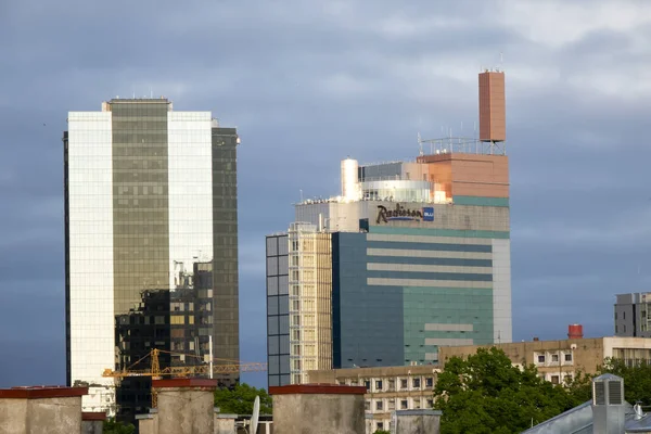 Tallinn Estonia Maj 2016 Utsikt Över Moderna Höghus Hotell Gränsen — Stockfoto