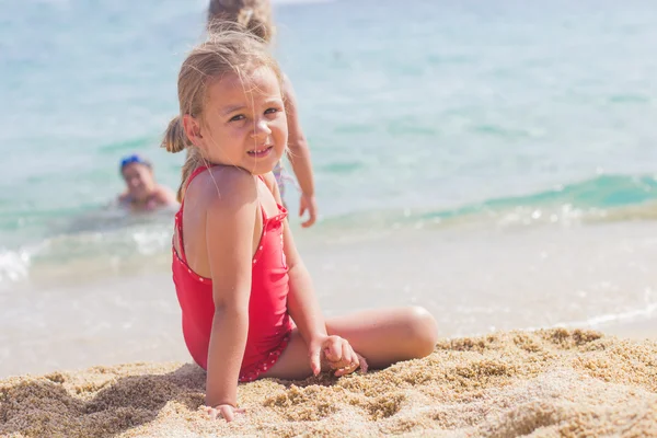 Menina Férias Mar — Fotografia de Stock