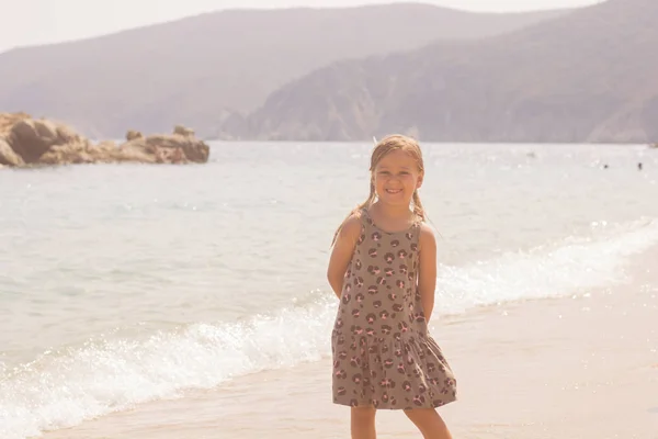 Bambina Vacanza Mare — Foto Stock