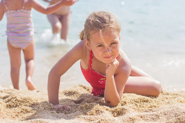 Menina Férias Mar — Fotografia de Stock