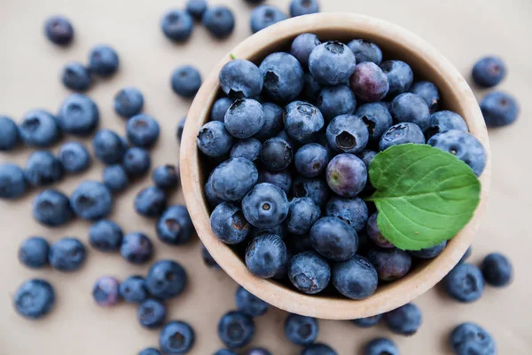 Alimento antioxidante de frutas de mirtilo fresco — Fotografia de Stock