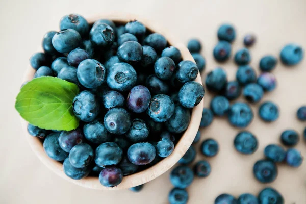Alimento antioxidante de frutas de mirtilo fresco — Fotografia de Stock