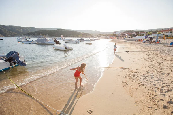 Enfance Voyage d'été Plage — Photo