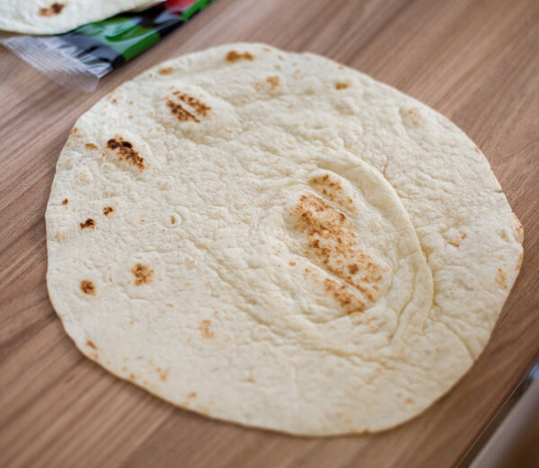 Tortilla ready for filling