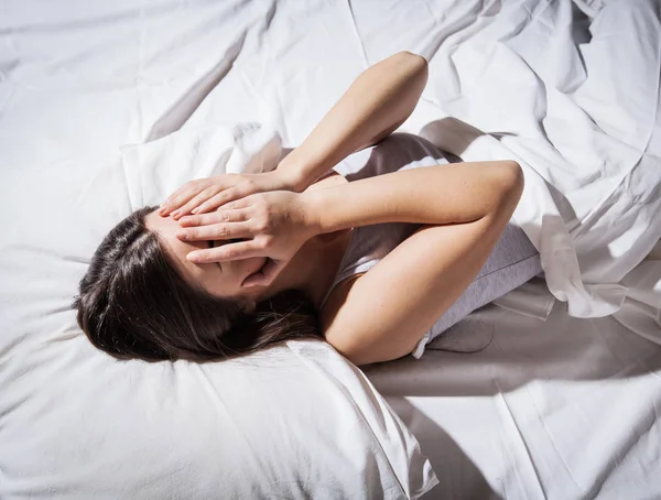 Insomnia depressed woman — Stock Photo, Image