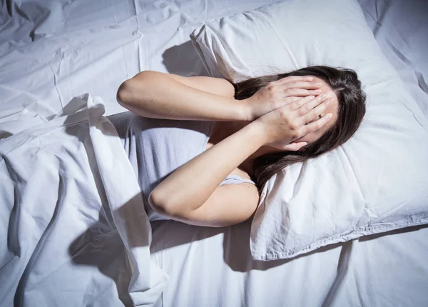 Insomnia depressed woman — Stock Photo, Image