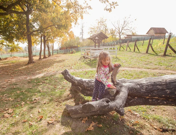 Venkovní malá holčička — Stock fotografie