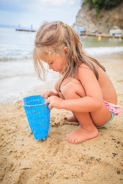 Zomer reizen strand kind — Stockfoto