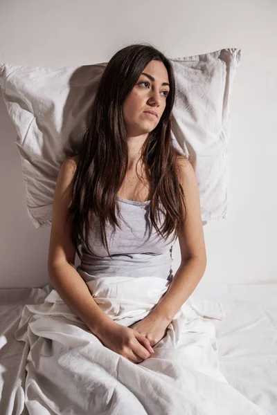 Insomnia depressed woman — Stock Photo, Image